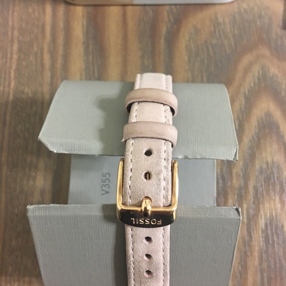 Fossil Rose Gold Watch Blush Leather Strap - Picture 3 of 4